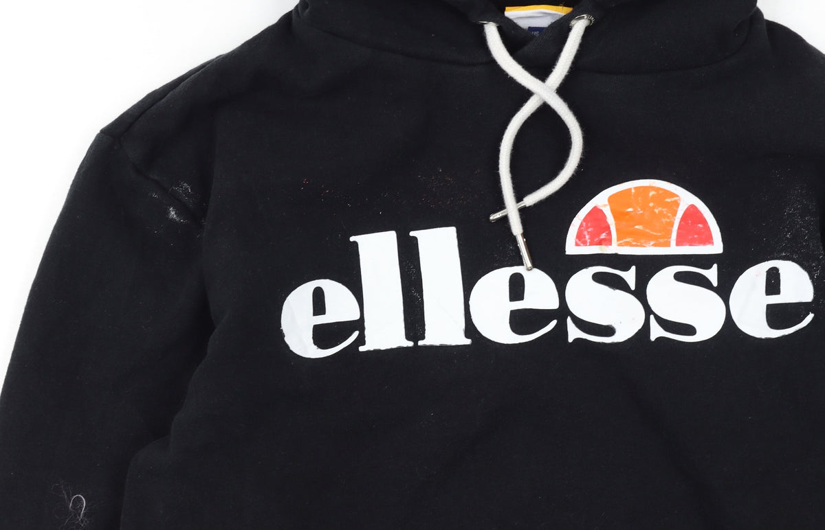 Additional view of Ellesse Men's Black Pullover Hoodie Small Regular Fit with Logo Print