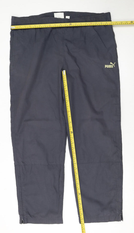 Puma Men's Black Jogger Trousers L Lightweight Casual