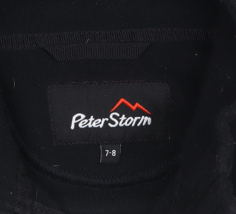 Additional view of Peter Storm boys’ black 7-8 years fleece 1/4 zip sweatshirt pullover