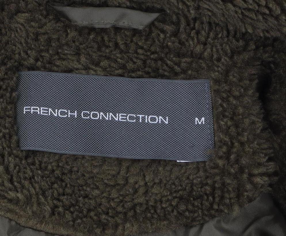 Additional view of French Connection women’s brown long fleece coat, size M