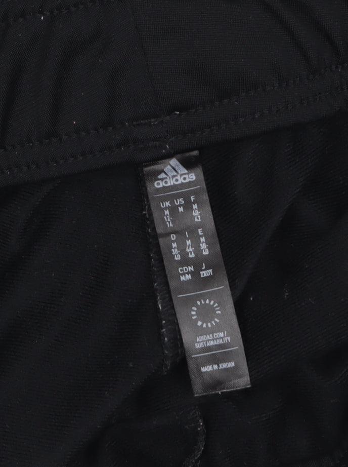 Adidas Women's Black Tapered Joggers Size 14 Poly Tracksuit Pants