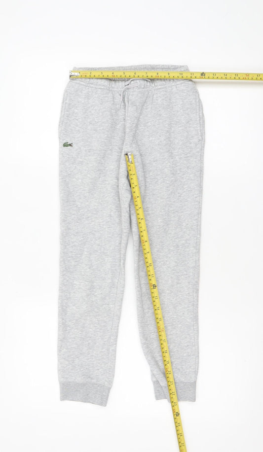 Lacoste Sport Boys Grey Jogger Trousers Size 10 Years 140cm Cotton Blend