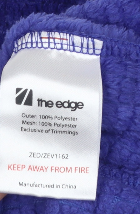 Additional view of The Edge girls’ blue fleece full zip jacket 11-12 years warm softshell outdoor