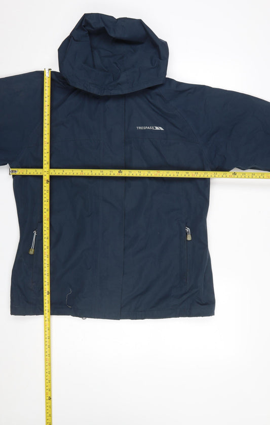 Trespass Womens Blue Waterproof Hooded Rain Jacket L