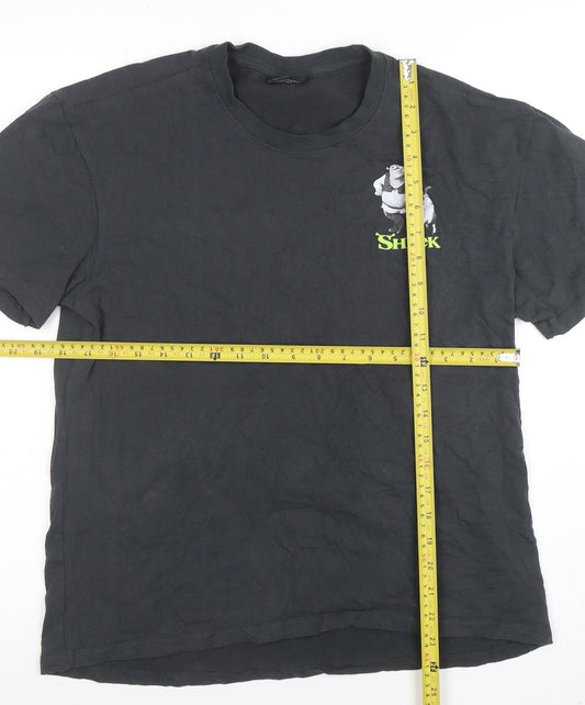 DreamWorks Shrek Black Graphic Men’s T-Shirt Size S Movie Print