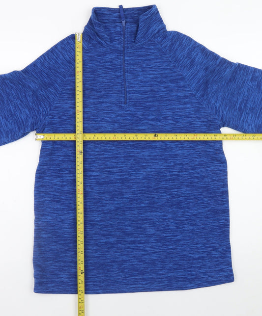 Mountain Warehouse Men's Blue 1/4 Zip Fleece Sweatshirt S