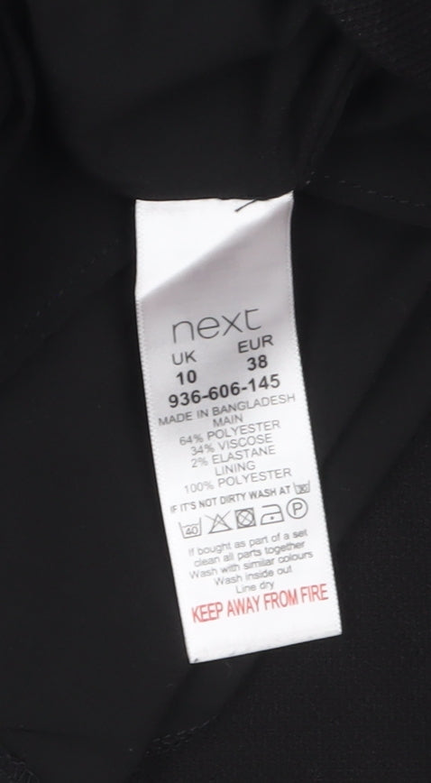 Next Women's Black Sheath Dress Size 10 Sleeveless Workwear