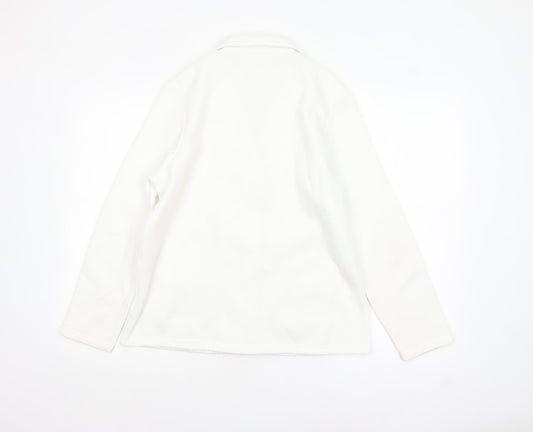 Damart Women White Size 14/16 Classic Blazer Long Sleeve Jacket