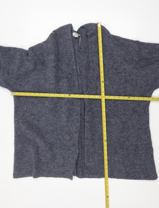 Fat Face Women’s Grey Chunky Knit Open Cardigan Size L