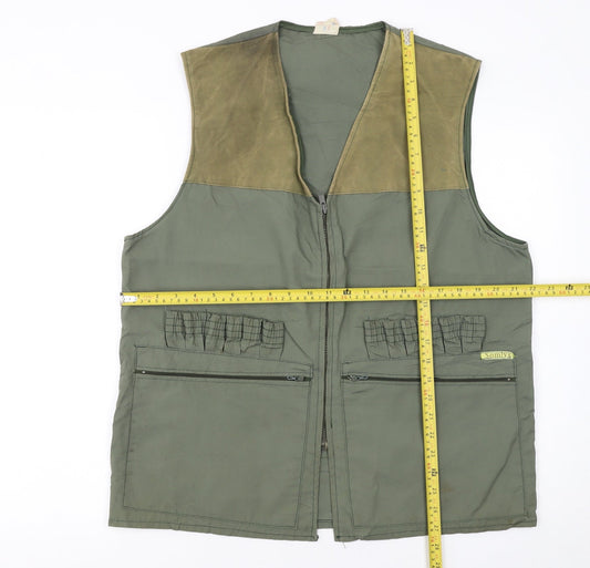 Somlys Men's Green Cotton Hunting Waistcoat Size 40 Bodywarmer