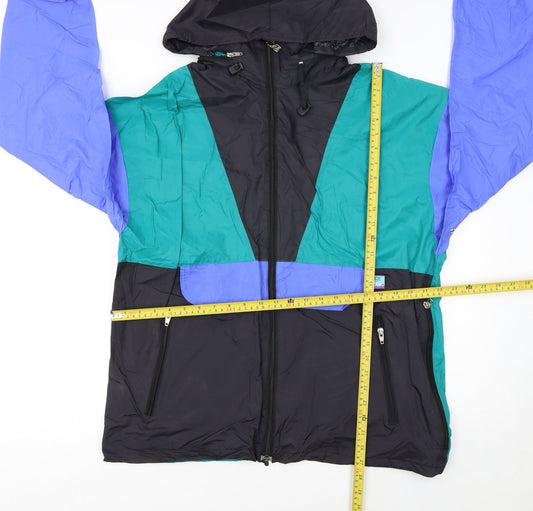 Salik International Womens Multicoloured 90s Windbreaker Jacket Size 6