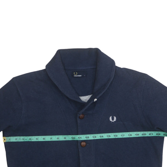 Fred Perry Men's Blue L Button Cardigan Sweatshirt