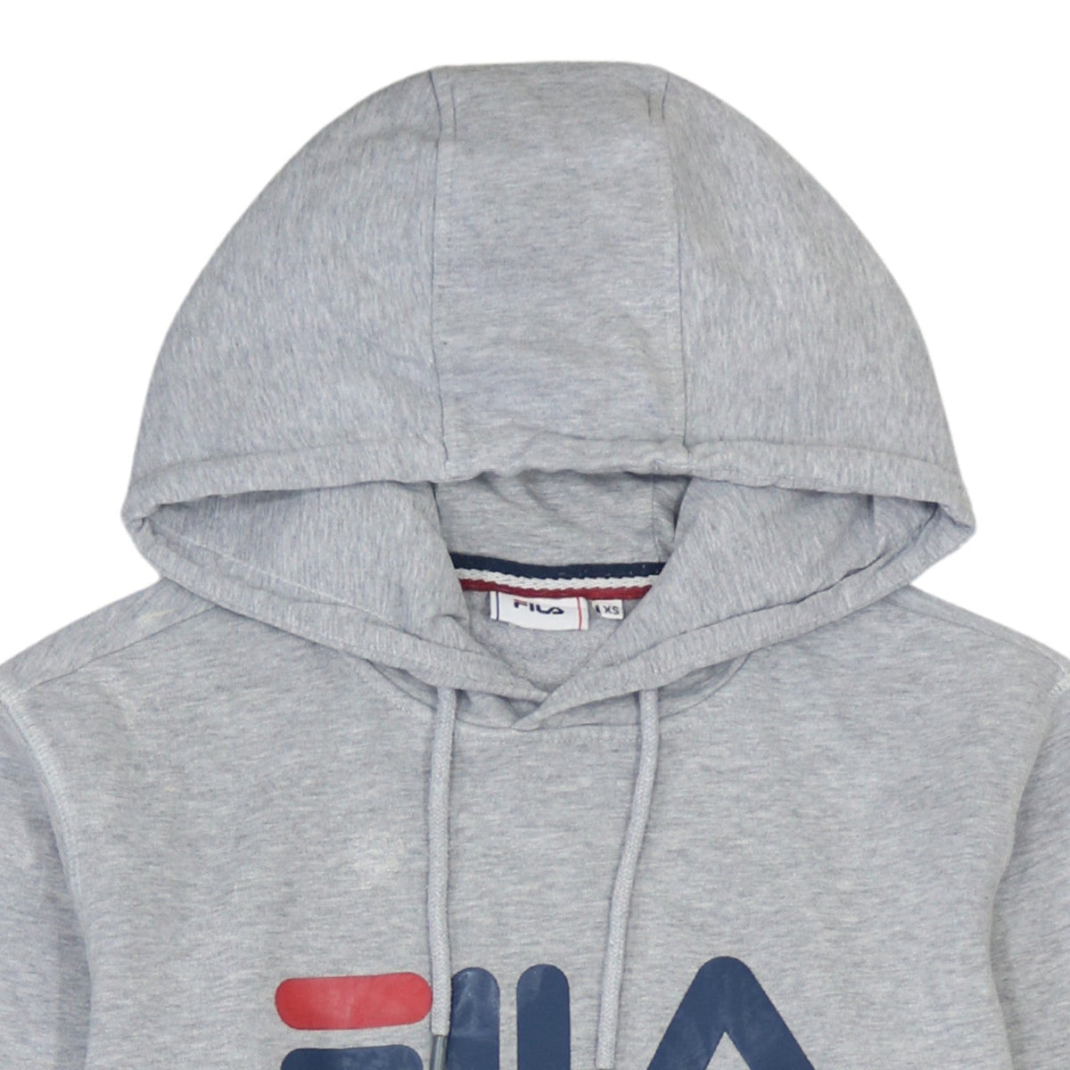 Additional view of Fila Men's Grey Pullover Hoodie XS Logo Graphic Cotton Blend