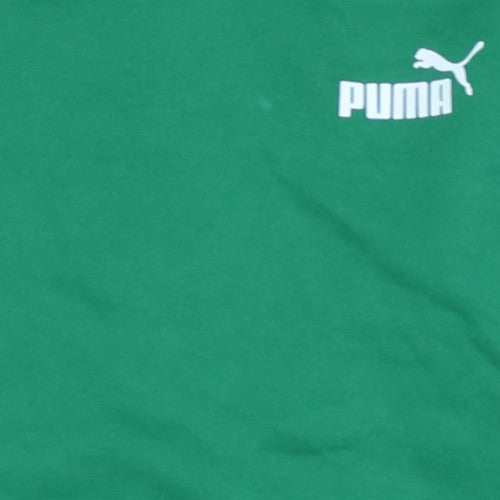 Puma Mens Green Crew Neck Pullover Sweatshirt XS