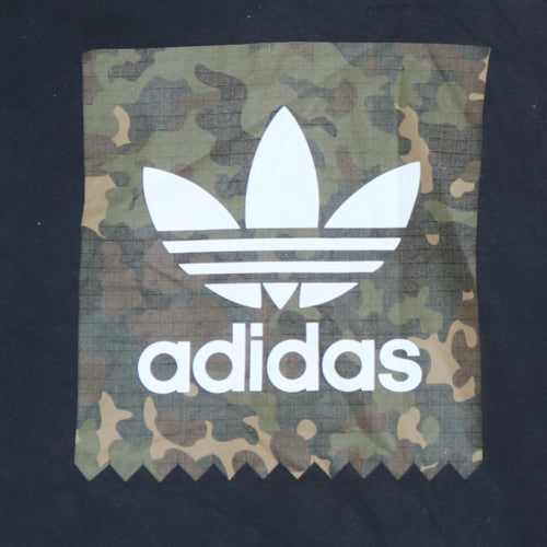 Additional view of Adidas men’s black camo logo pullover hoodie, size S