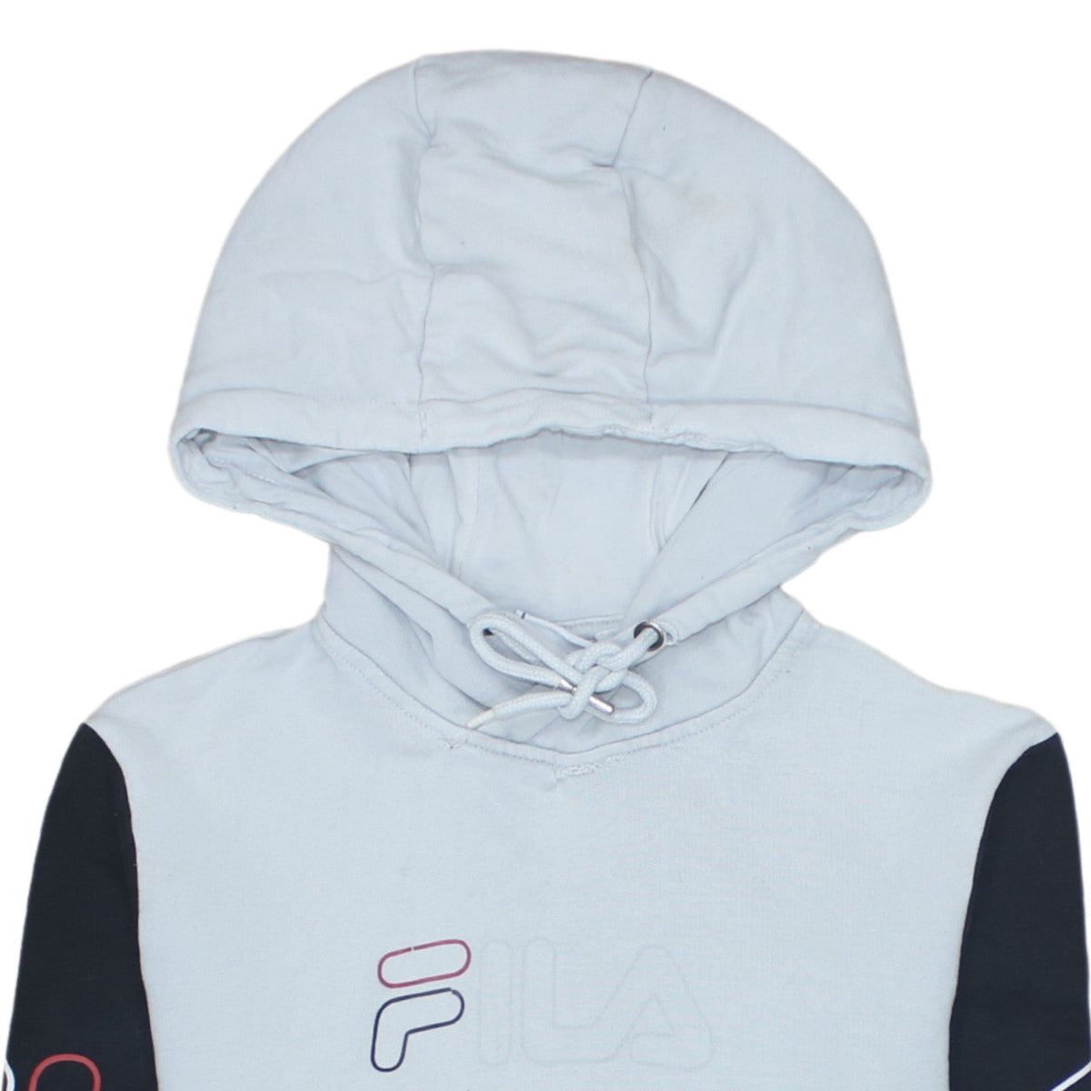 Additional view of Fila Men’s Grey Pullover Hoodie XS Logo Graphic Hooded Sweatshirt