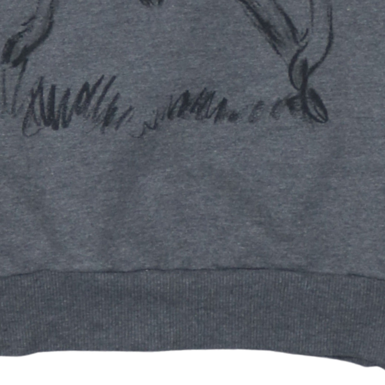 Disney Women Grey Bambi Graphic Crew Neck Sweatshirt XS