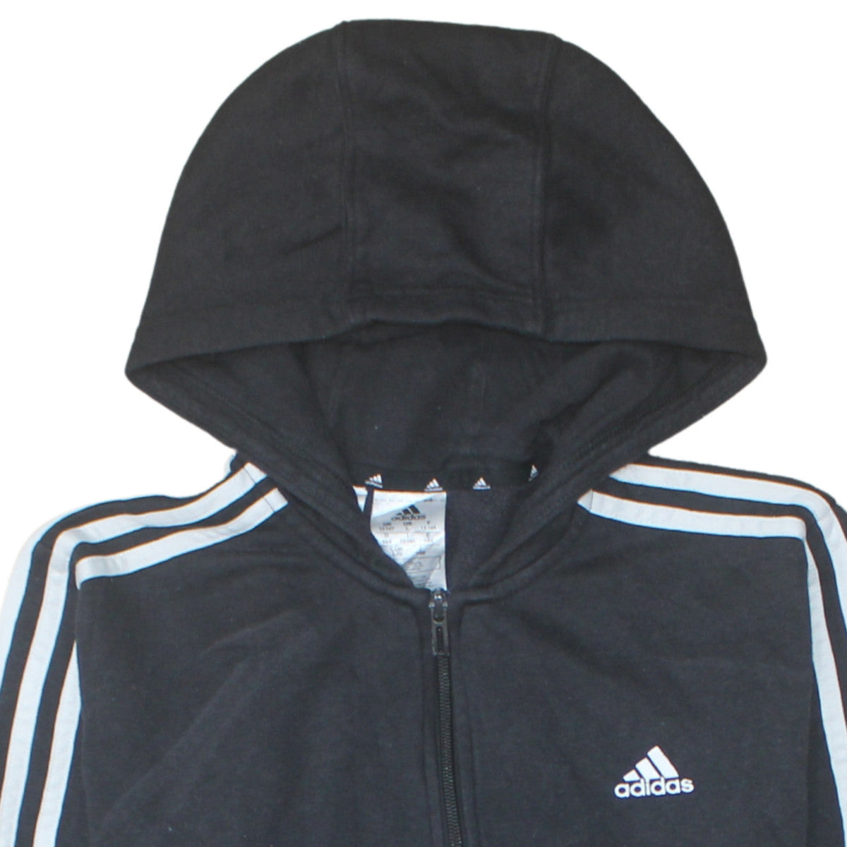 Additional view of Adidas boys’ black full zip hoodie 13-14 years fleece sports top
