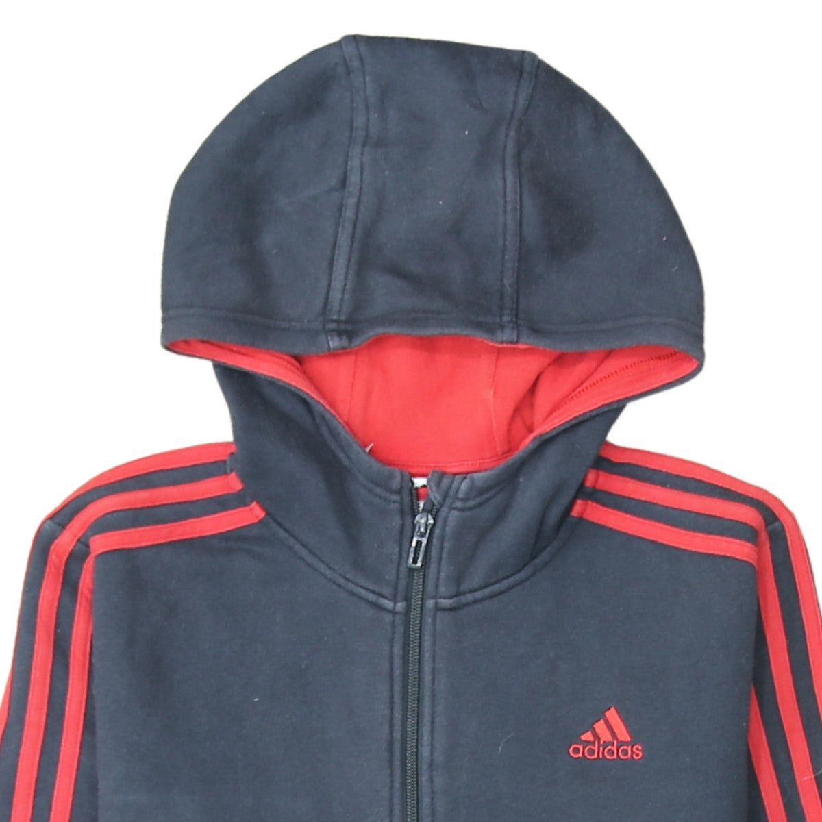 Additional view of Adidas boys’ black red full zip fleece hoodie 13-14 years