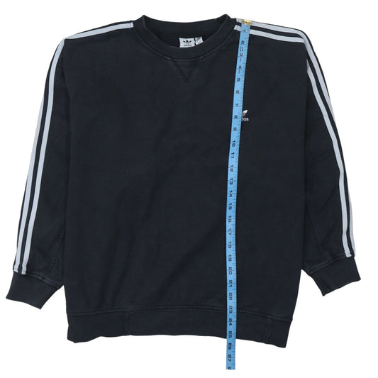 Adidas Women Black Crew Neck Pullover Sweatshirt Size 12