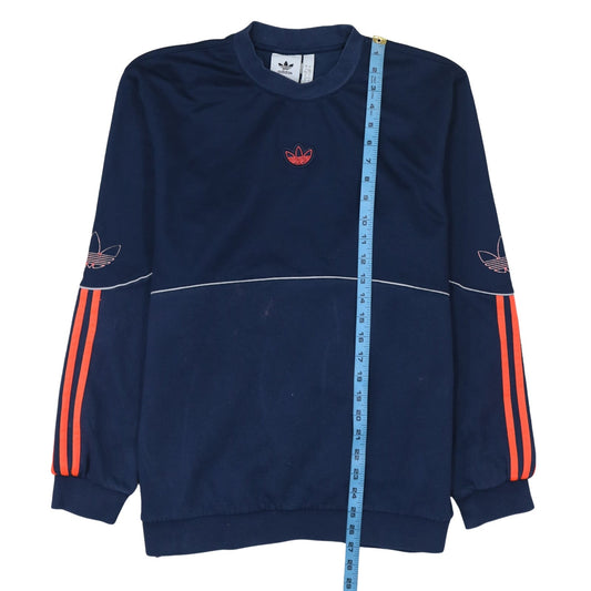 Adidas Men Blue Long Sleeve Pullover Sweatshirt L Sports Style