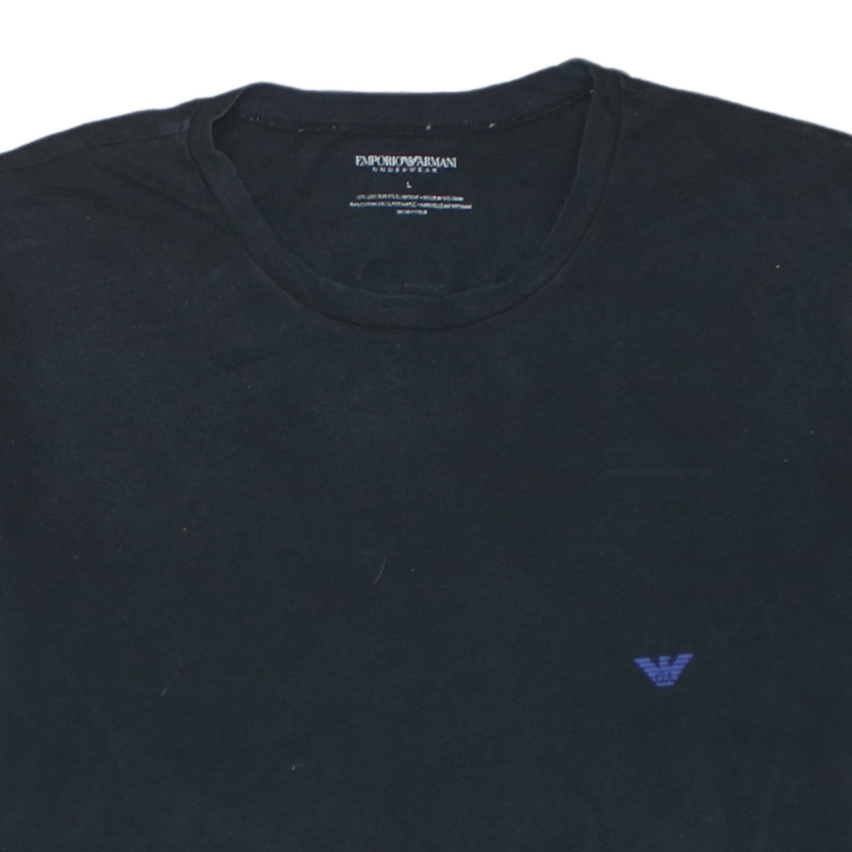 Additional view of Emporio Armani Men's Black Slim Fit Logo T-Shirt, size L