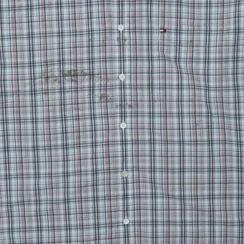 Tommy Hilfiger Men’s Blue Check Long Sleeve Button-Down Shirt 2XL