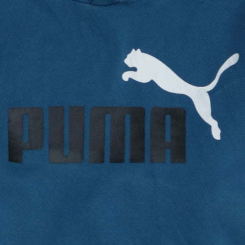 Additional view of Puma Men's Blue Pullover Hoodie Small Logo Sportswear