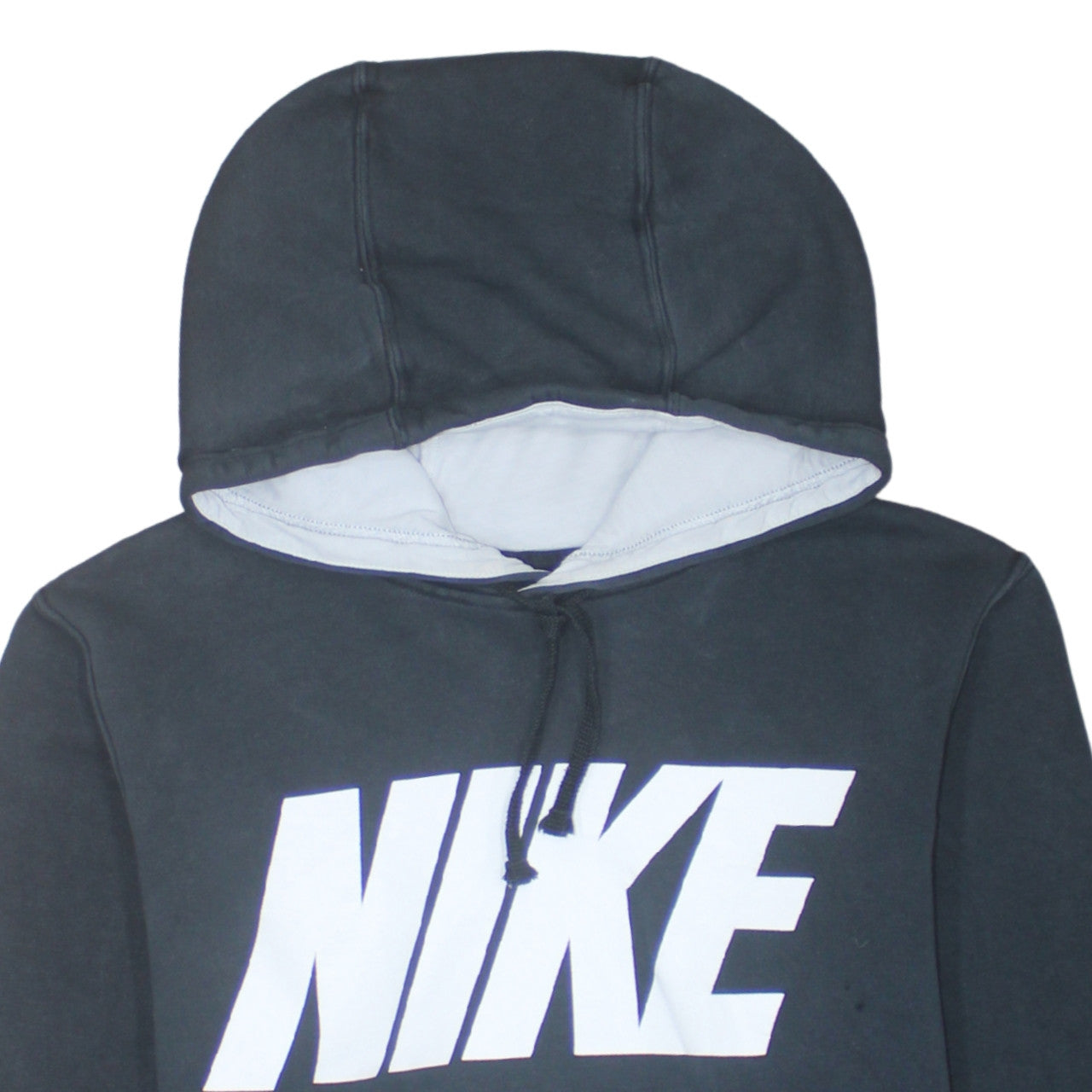 Nike Mens Black Pullover Hoodie Small Logo Fleece Sweatshirt