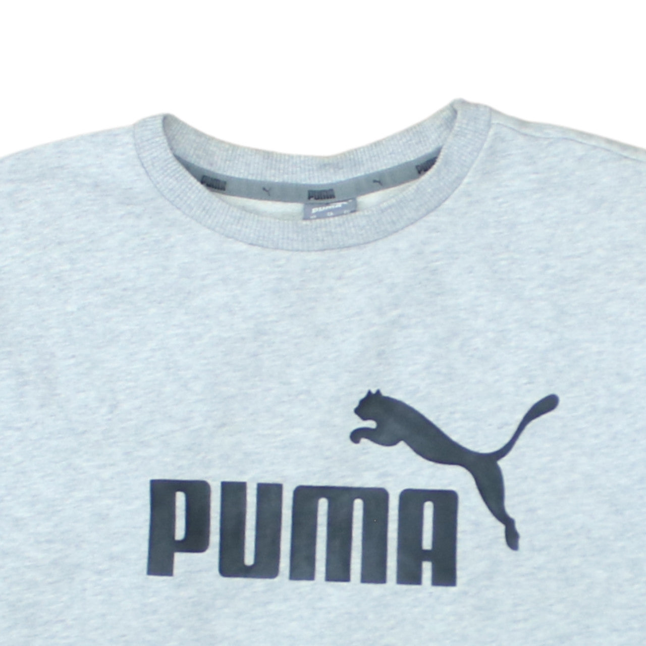 Additional view of Puma women’s grey crew neck pullover sweatshirt, size XS