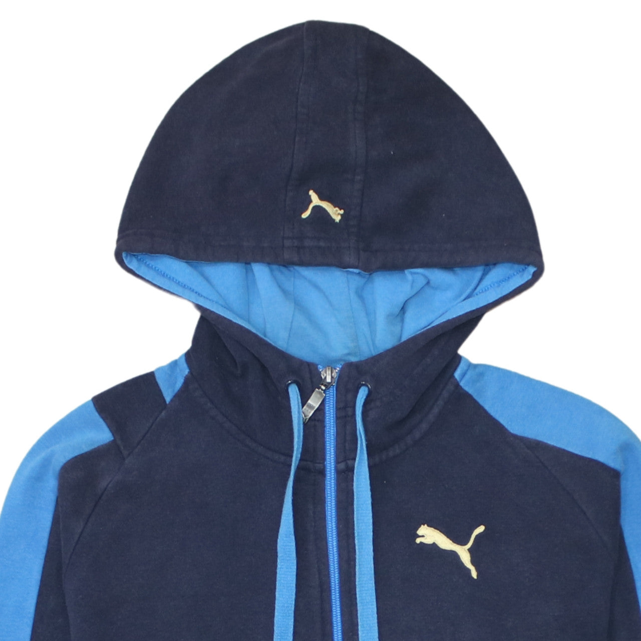Additional view of Puma Men's Blue Full Zip Hoodie Small Sports Fleece Sweatshirt