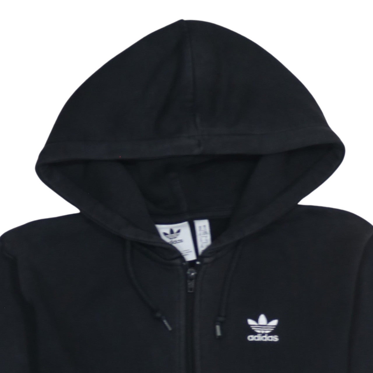 Adidas Men's Black Full Zip Hoodie XS Logo Fleece Sweatshirt