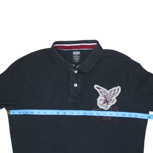 Tommy Hilfiger Men's Black Long Sleeve Polo Shirt Size M