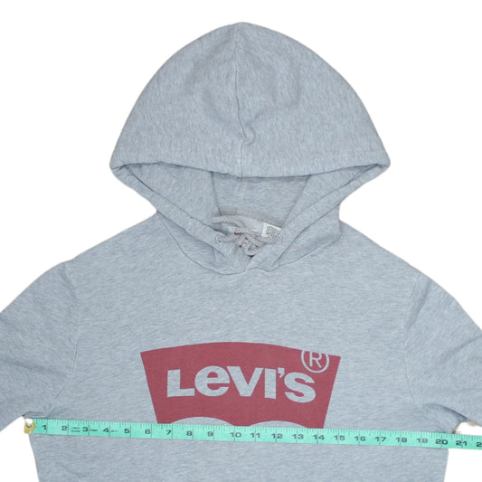 Levi's Men's Grey Pullover Hoodie S Logo Graphic Sweatshirt