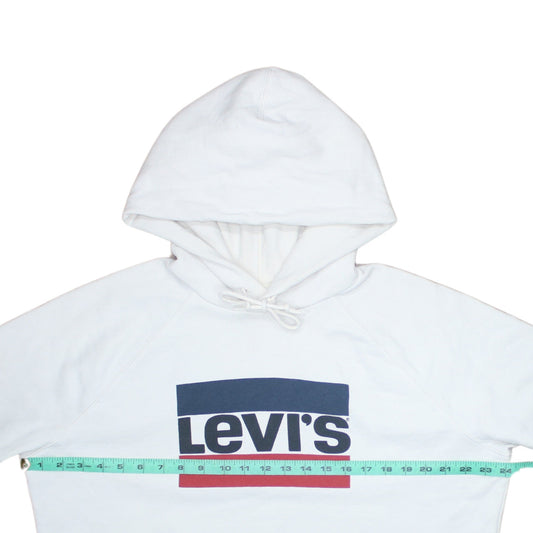 Levi's Men's White Logo Pullover Hoodie Size L