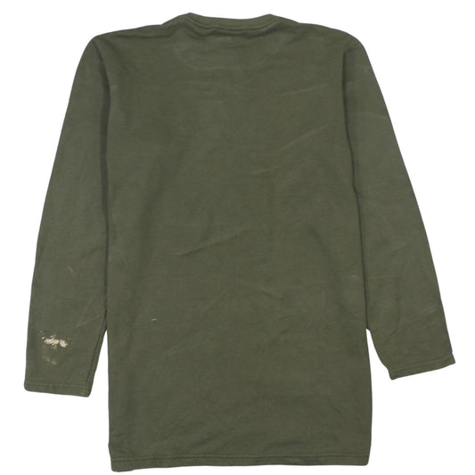 Nike Men's Green XS Pullover Sweatshirt Crew Neck Logo Cotton Top