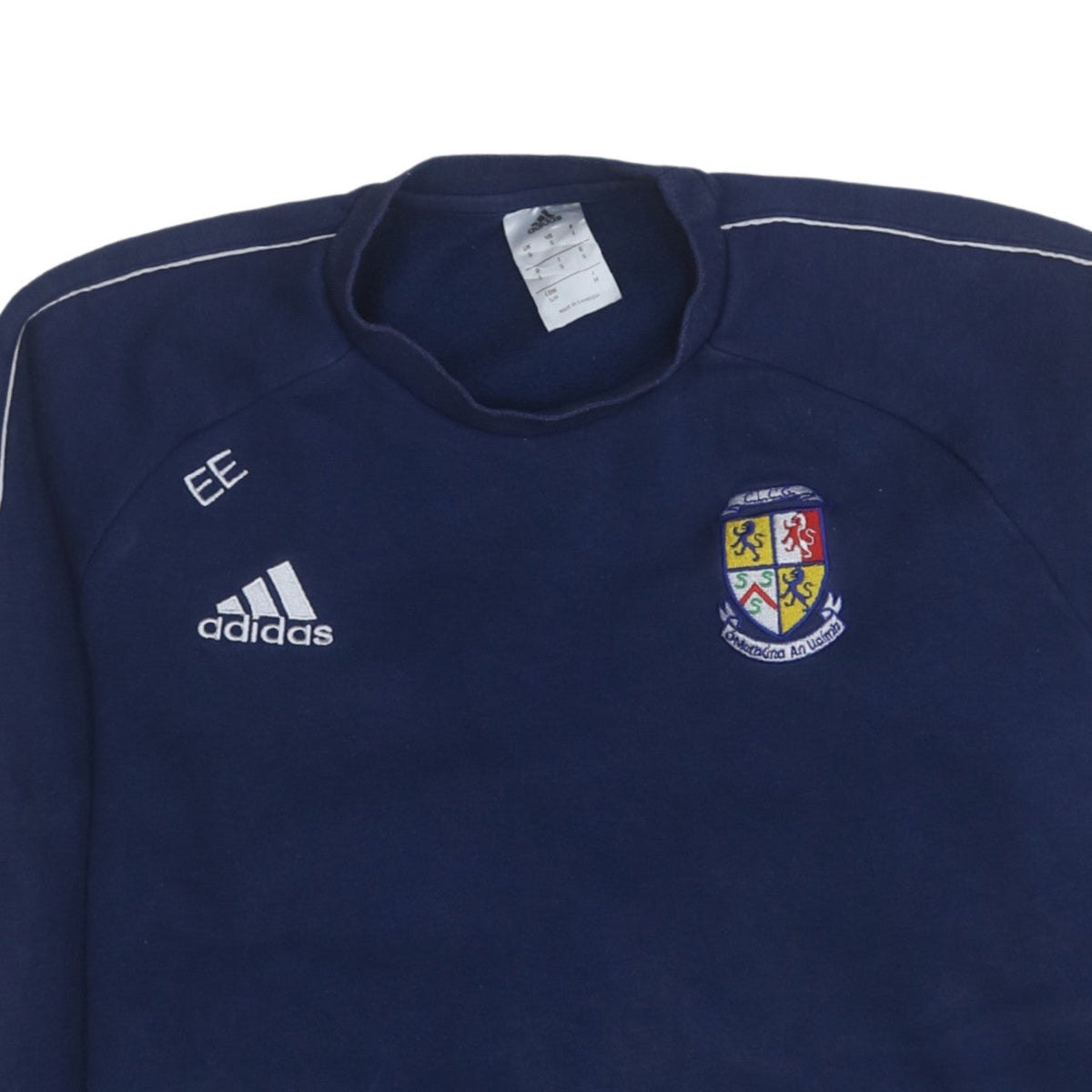 Additional view of Adidas Men's Blue Pullover Sweatshirt Small Embroidered Sports Crest
