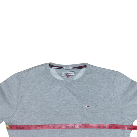Tommy Jeans Men's Grey Regular Fit Crew Neck Sweatshirt Size S