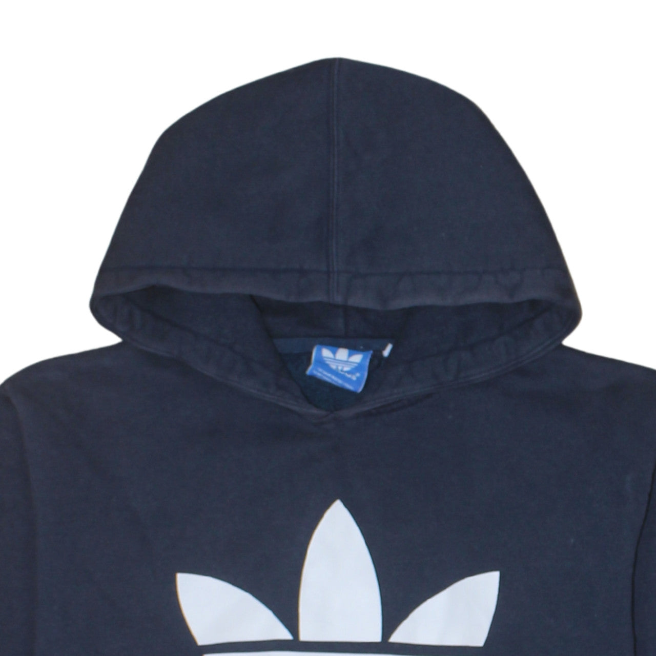 Additional view of Adidas men’s blue pullover hoodie s graphic trefoil sweatshirt