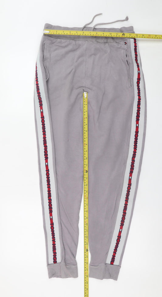 Tommy Hilfiger Mens Grey Logo Jogger Trousers Size S