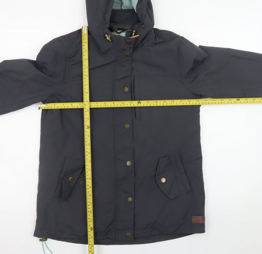 Fat Face Women's Grey Hooded Mid-Length Parka Jacket Size 10