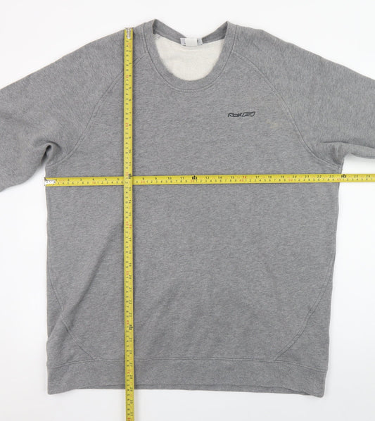 Reebok Men’s Grey 3XL Crew Neck Pullover Sweatshirt