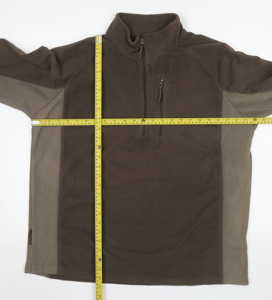 Mountain Warehouse Men's Brown Fleece Pullover Sweatshirt XL