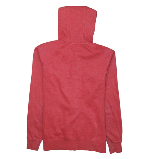 The North Face Womens Red Full Zip Hoodie Size M Cotton Blend