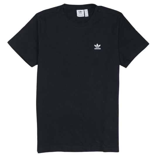 Adidas Boys Black Cotton Short Sleeve T-Shirt Size L Sports Logo Top