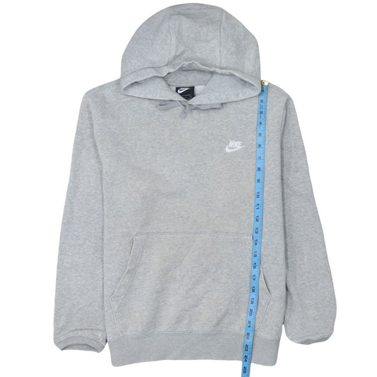 Nike Men's Grey Pullover Hoodie Size S Regular Fit Logo Fleece