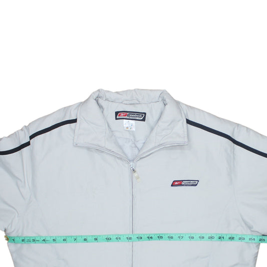 Reebok Women Grey Size 16 Sport Zip Up Lined Jacket