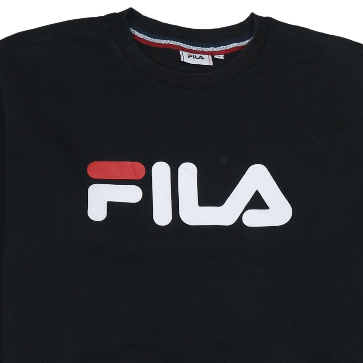 Additional view of Fila men’s black small logo crew neck pullover sweatshirt