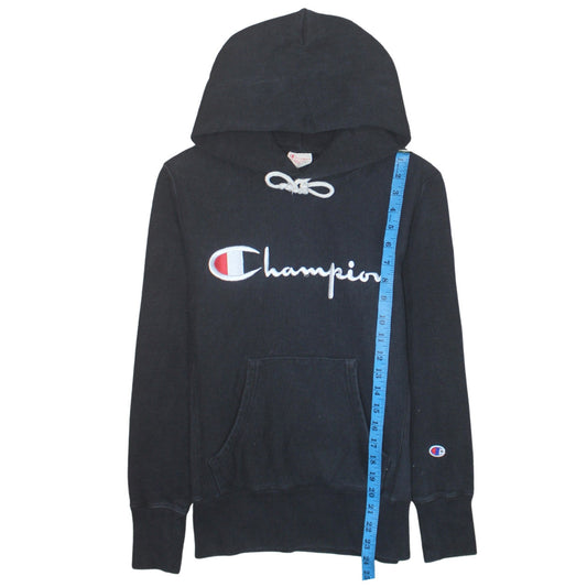 Champion Men's Black Small Reverse Weave Pullover Hoodie