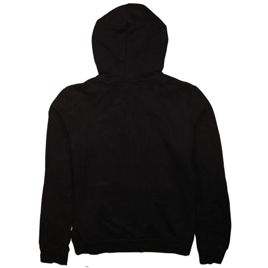 Puma Womens Black Full Zip Hoodie Size 12 Logo Print Casual Sweatshirt